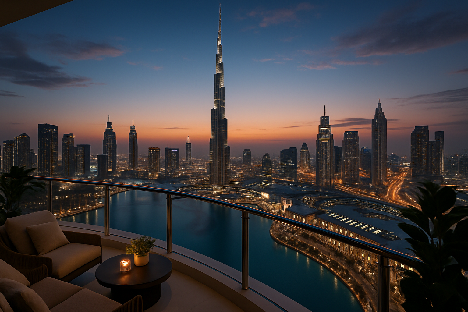 Luxury skyline view of Dubai